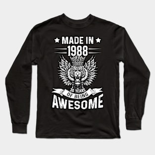 Made In 1988 36 Years Of Being Awesome Birthday Long Sleeve T-Shirt